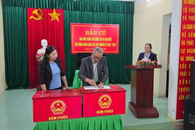 Chào mừng Ngày Bầu cử Hội đồng nhân dân các cấp ngày 15/3/2026 của trường Tiểu học Trác Văn