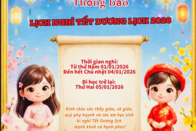Thông báo về việc nghỉ Tết Dương lịch năm 2026