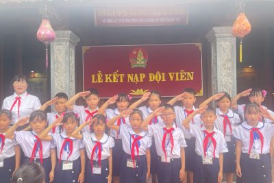LỄ KẾT NẠP ĐỘI VIÊN MỚI – TỰ HÀO TIẾN BƯỚC DƯỚI CỜ ĐOÀN